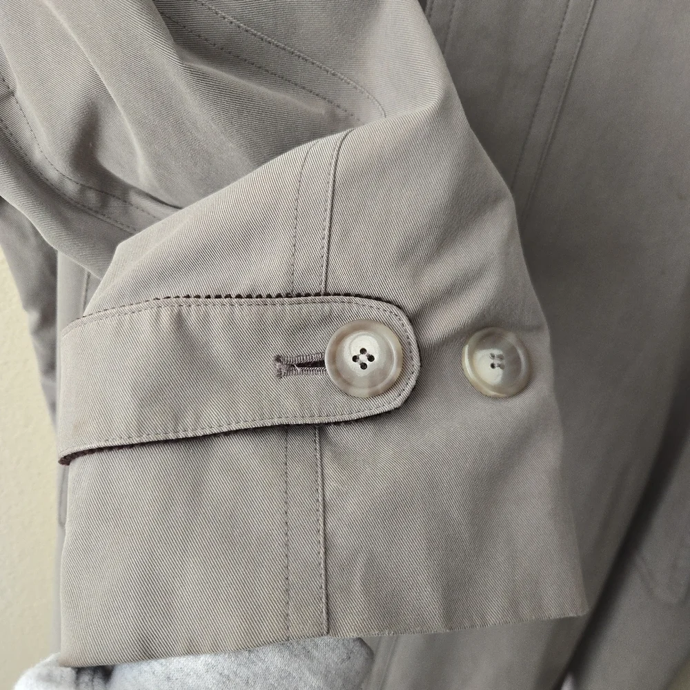 Vintage RALPH Ralph Lauren Trench Coat Mens 42R Brown Wool Liner Overcoat Preppy